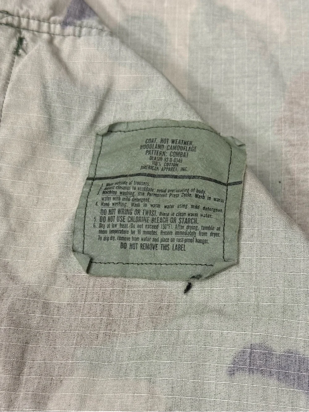 Vintage Early Issue USMC M81 Woodland BDU Jacket Large Long